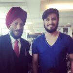 Nikhil Siddhartha Instagram - An Absolute honour to Meet The Real Hero Milkha Singh sir 🙏🏼 #TheFlyingSikh British Airways First Class Lounge