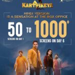 Nikhil Siddhartha Instagram – 1000 Screens in HINDI with around 3000 Shows 🙏🏽🙏🏽🔥🔥 This weekend please come celebrate In Movie Theatres 🙏🏽🙏🏽 #Karthikeya2 🙏🏽 #Karthikeya2Hindi