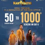 Nikhil Siddhartha Instagram - 1000 Screens in HINDI with around 3000 Shows 🙏🏽🙏🏽🔥🔥 This weekend please come celebrate In Movie Theatres 🙏🏽🙏🏽 #Karthikeya2 🙏🏽 #Karthikeya2Hindi