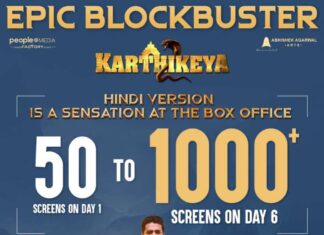 Nikhil Siddhartha Instagram - 1000 Screens in HINDI with around 3000 Shows 🙏🏽🙏🏽🔥🔥 This weekend please come celebrate In Movie Theatres 🙏🏽🙏🏽 #Karthikeya2 🙏🏽 #Karthikeya2Hindi
