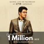 Nikhil Siddhartha Instagram - Hit The ONE MILLION Mark on FB... Celebrating by going live on the fb page Saturday 6 pm .. get in 😉