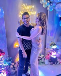 Nikki Tamboli Instagram - Ours is a love that's
as true and tender as they
come! Happy birthday, my
lover and best friend @mananshahofficial 
#alwaysforever #bff ❤️❤️