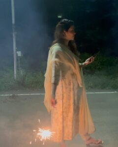 Nivetha Pethuraj Instagram - Happy Diwali 🤍