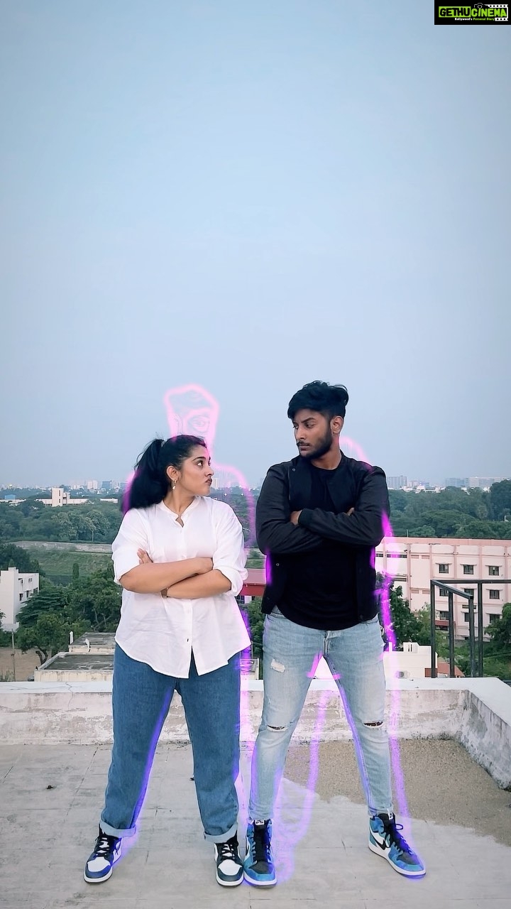 Nivetha Thomas Instagram - HOOK STEP HERE WE COME! Dancing away with this darling Demon at home @nikhilthomas_07 😄 Let’s see your moves with your darling Saakinis and Daakinis! Bring it on 👍🏼 #saakinidaakini #hookstep #dance #dancechallenge #reels #reelitfeelit