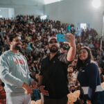 Nivin Pauly Instagram - We were overwhelmed by the love and affection showered on us by the bubbly and vibrant girls of Krishna Menon Women’s College, Kannur. ❤️ #SaturdayNight 🤘🏼😎🤩🎭 Krishna Menon Women's College