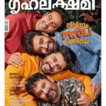 Nivin Pauly Instagram - കിറുക്കനും കൂട്ടുക്കാരും 🎉🎭🤪 #Grihalakshmi #SaturdayNight 📸: @nmpradeep_photography cover design : @sreelal.ag Styling : @arjun_vasudevs Wardrobe : @westsidestores , Lulu Mall HMUA : @martini_trucco Location : @flyhighkochi coordination: @prajithmathrubhumi