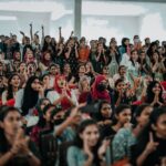 Nivin Pauly Instagram - We were overwhelmed by the love and affection showered on us by the bubbly and vibrant girls of Krishna Menon Women’s College, Kannur. ❤️ #SaturdayNight 🤘🏼😎🤩🎭 Krishna Menon Women's College