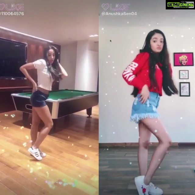 Nora Fatehi Instagram - Congratualtions @anushkasen0408 on winning the #ArabicDilbar contest on LIKE. 👏👏 Keep up the good work! @like_app_official