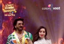 Nora Fatehi Instagram - Setting the stage on fire 🔥 🔥 🔥 only on @colorstv 9pm Sat and Sun Dont miss it !! @ranveersingh @neetu54 @marzipestonji @kkundrra #dancewithnora