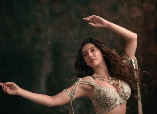 Nora Fatehi Instagram - ❤️‍🔥❤️‍🔥 Outfit @abujanisandeepkhosla HMU @namratasoni Styling @manekaharisinghani Photographer @tejasnerurkarr