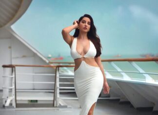 Nora Fatehi Instagram - you lookin' at me like I ain't give you no choice… 🤍❤️‍🔥🧿 Wearing: @deme_love_ × @misho_designs # @louboutinworld @tejasnerurkarr HMU @marcepedrozo Styling @manekaharisinghani Assistant styling @gypsy.girl.world
