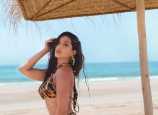 Nora Fatehi Instagram - 30 MILLION 🔥 🔥 we on fiyaaa 🔥 🔥 Locomotion, we causin a comotion.. ❤️❤️love u guys lets gooooo❤️❤️🧿 📷 @mohamedsaadstudio Outfit: @thelabel.jenn Earrings: @misho_designs @chandiniw @stacey.cardoz Morocco