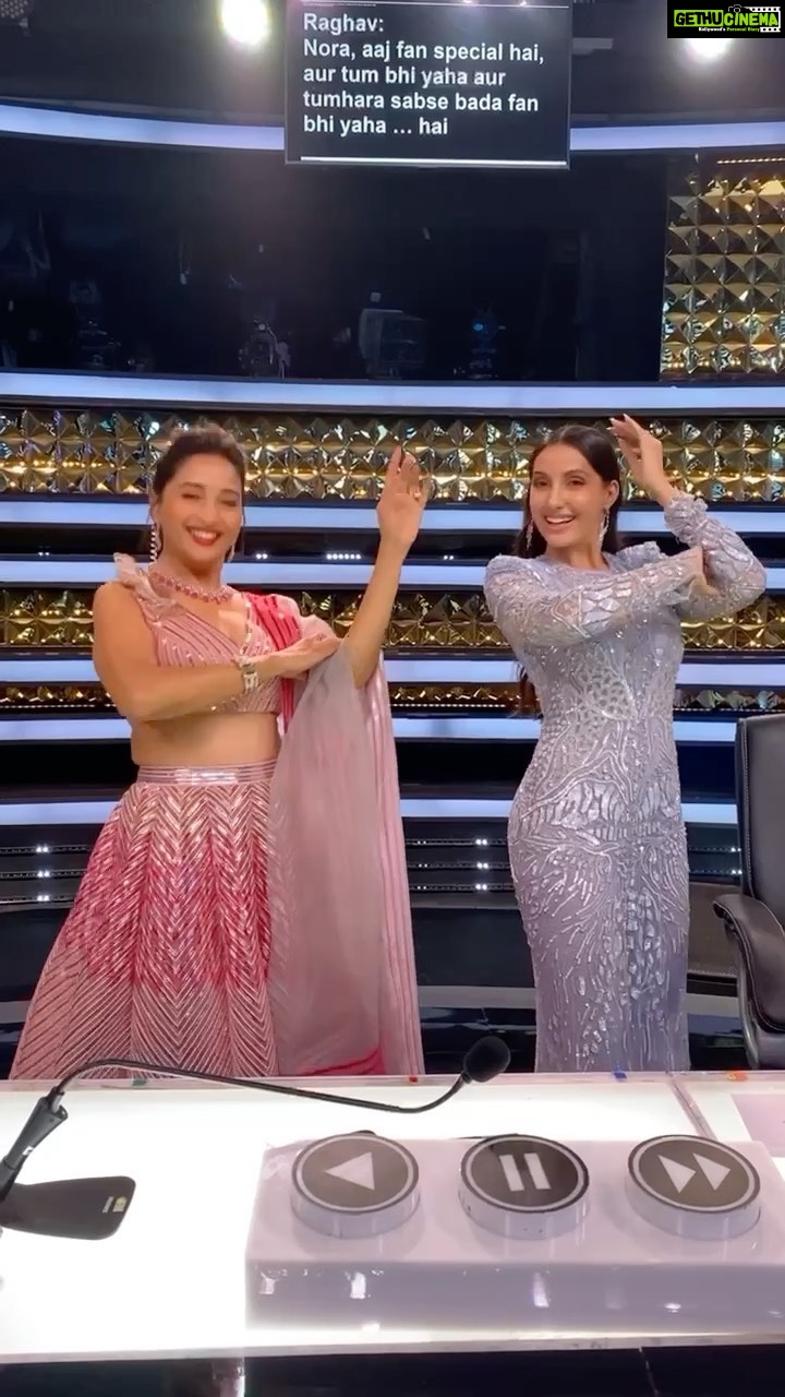Nora Fatehi Instagram - This moment for me was everything 😍❤️ @madhuridixitnene