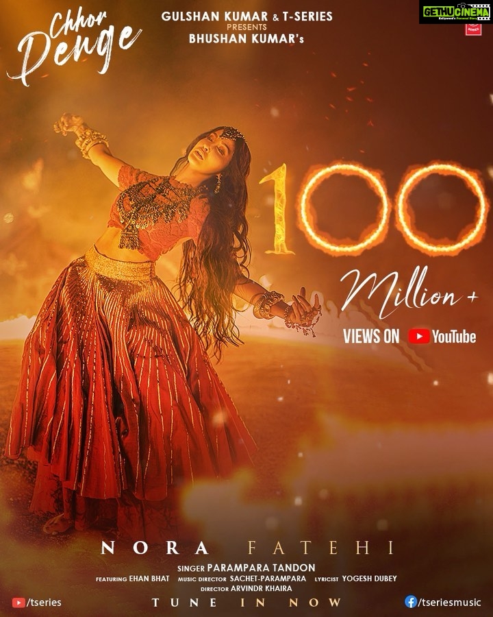 Nora Fatehi Instagram - BOOM 💥 100 million !!!! Congratulations to the entire team!! 🤩🤩 thank you guys for all the love u never let me down ❤️❤️ @tseries.official @paramparatandonofficial @ehanbhat @arvindrkhaira @souravkeys @sachettandonofficial Choreoghraphy: @rajitdev Assistants: @ashish_patil2501_official @arunaraman83 @anoojjasomavanshi Styling @manekaharisinghani Assistant @gypsy.girl.world Hair makeup @marcepedrozo Editor @adelepereira27