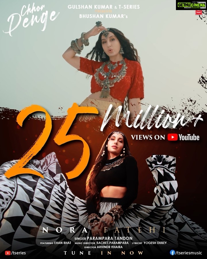 Nora Fatehi Instagram - 25 Million + in 1 day already 😍🙌🏽❤️ im so thankful guys! U always uplift me and support me! Im so lucky 😍 Lets kill it #Chhordenge 🖤 Congratulations to the entire team! This video is a special one for me 🙏🏽❤️
