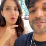 Nora Fatehi Instagram - We love u guys so much! ❤️😍🙌🏽#Naachmerirani @gururandhawa