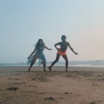 Nora Fatehi Instagram - Teaching Marce some moves on the beach 🏝😍💃🏾😄 @marcepedrozo