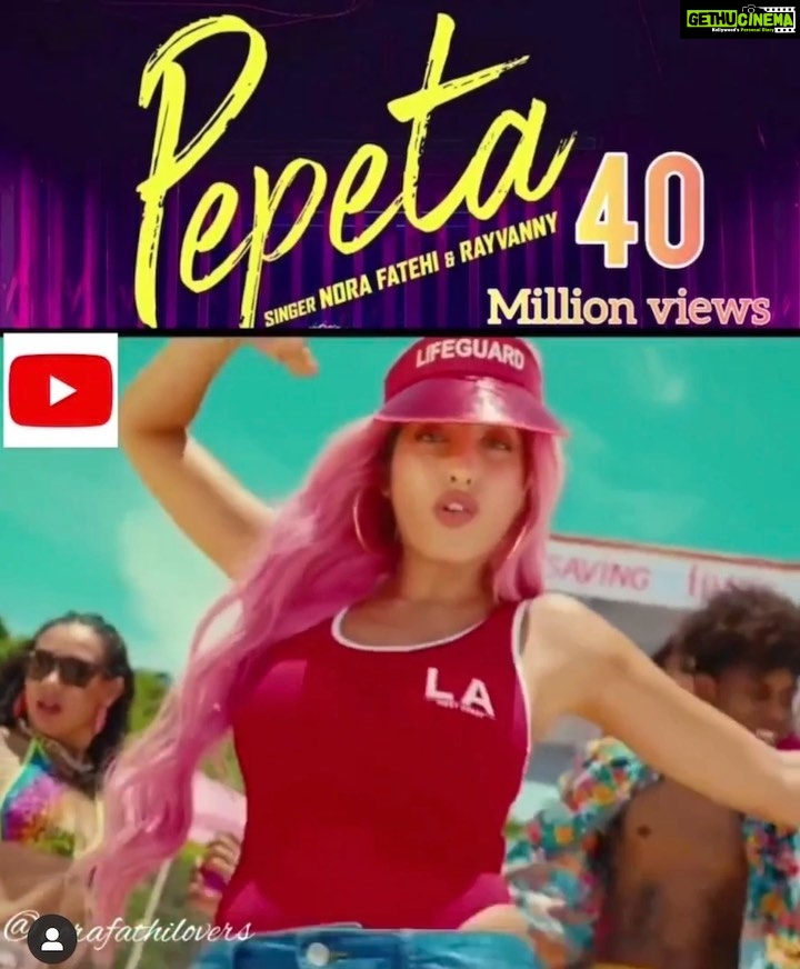 Nora Fatehi Instagram - Braap braap braaap 40 million + #pepeta Thank u guys ❤️ drop a 🥳 emoji in the comment sections.. @rayvanny