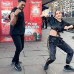 Nora Fatehi Instagram - Trying to match steps with @salmanyusuffkhan while shooting for our SD3 london schedule ! Hes so sweet 🥰 staying happy and unbothered ☺️😎