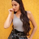 Nora Fatehi Instagram - I don't play tag, bitch, I been it 🔥🐝 HMU @marcepedrozo @manekaharisinghani @houseofcb @black_coral_ @shoplune @ysl @rishabhkphotography