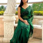 Nyla Usha Instagram - 💚 Drapes by @labelmdesigners
