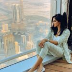 Nyla Usha Instagram - Aspiration and achievement from earth to sky. @burjkhalifa, a shining symbol of what Dubai strives for. Enjoying the breathtaking view of @mydubai from the 148th floor @atthetopburjkhalifa #highestobservationdeckintheworld @dsssocial @visit.dubai #mydubai #mydss #visitdubai 📸 @rahul_rajasekharann Burj Khalifa