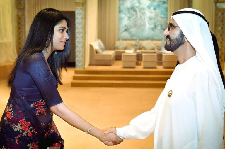 Nyla Usha Instagram - Speak to anyone who has lived in the UAE for a while and you can guarantee that they have a dream about meeting HH Sheikh Mohammed. It took 15 years for mine to come true. All thanks to @dubaimediaoffice for the special Ifthar invite with His Highness Sheikh Mohammed bin Rashid Al Maktoum, Vice-President and Prime Minister of the UAE and Ruler of Dubai. An evening to be cherished for a lifetime. Thankyou Your Highness for making us proud with everything this city and country has achieved. It was an absolute honour to meet you @hhshkmohd @dubai #ramadanindubai @dsfsocial Al Majlis, Madinat Jumeirah