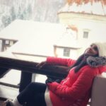 Nyla Usha Instagram - Chilling out at the Dracula's balcony . At Bran Castle @Romania #transylvania #brancastle #hitjetinternational