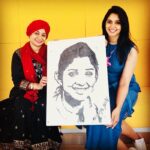 Nyla Usha Instagram - That was a great surprise @reshmazains ...You are the artist and the art ♥️ #sandart #sandartists
