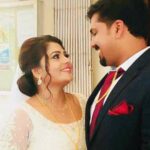 Nyla Usha Instagram - The most hardworking , smart,proficient girl I have come across! Very few parents are blessed with daughters who run around to arrange every bit of their wedding! @shilkarajstylist u are a gem! Wishing you a Sijo a great life ahead! Though I hate him taking u away from me... Love u 😘