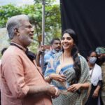 Nyla Usha Instagram - The Creator... The Legend🔥 Joshiy Sir♥️. . Sharing some moments I hold close to my heart. Thanks @itsnandhu93 for capturing these and all the stills from Paappan...running successfully in theatres now🙏🏼