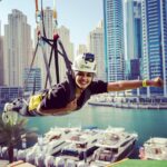 Nyla Usha Instagram - Flying over Dubai Marina... XlineDubai... experience of a lifetime... ( vdo coming soon)