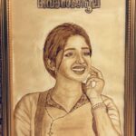 Nyla Usha Instagram - Morning surprise from Mehnaz.... thanku for sketching Effymol so beautifully .... and tats a coffee painting btw... 👉🏻swipe for the painting 2 days to go🤞🏼🤞🏼🤞🏼 Diwanjimoola GrandPrix releasing on 5th Jan!!! #countingdownthehoursnow