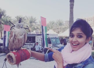 Nyla Usha Instagram - Do one thing everyday tat scares u... This took me a lot of courage ....hehhe ..and yes, I will do it better next time! Thanks for inspiring😊 #uae🇦🇪 #nationaldayuae