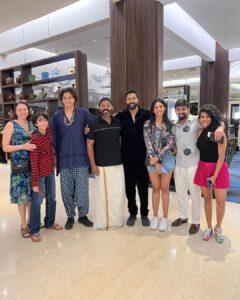 Nyla Usha Instagram - Look who I met...
Fan girl moment with @babuantonyactorofficial 
And his super chill fam♥️