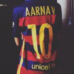 Nyla Usha Instagram – To my lil barca fan .. All the way from Camp Nou #messi #barcelonainspira #Campnoustafium #fanboy