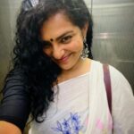 Parvathy Instagram - T’was a good day.🤍 Wearing @roukabysreejithjeevan Thank you @sreejithjeevan for the gift. ✨