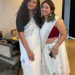 Parvathy Instagram - T’was a good day.🤍 Wearing @roukabysreejithjeevan Thank you @sreejithjeevan for the gift. ✨