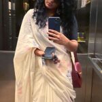 Parvathy Instagram - T’was a good day.🤍 Wearing @roukabysreejithjeevan Thank you @sreejithjeevan for the gift. ✨