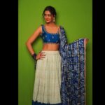 Payal Rajput Instagram - Hey .... 💙 . . Styled by @impriyankasahajananda Outfit @labelvishwa Jewels @kushalsfashionjewellery