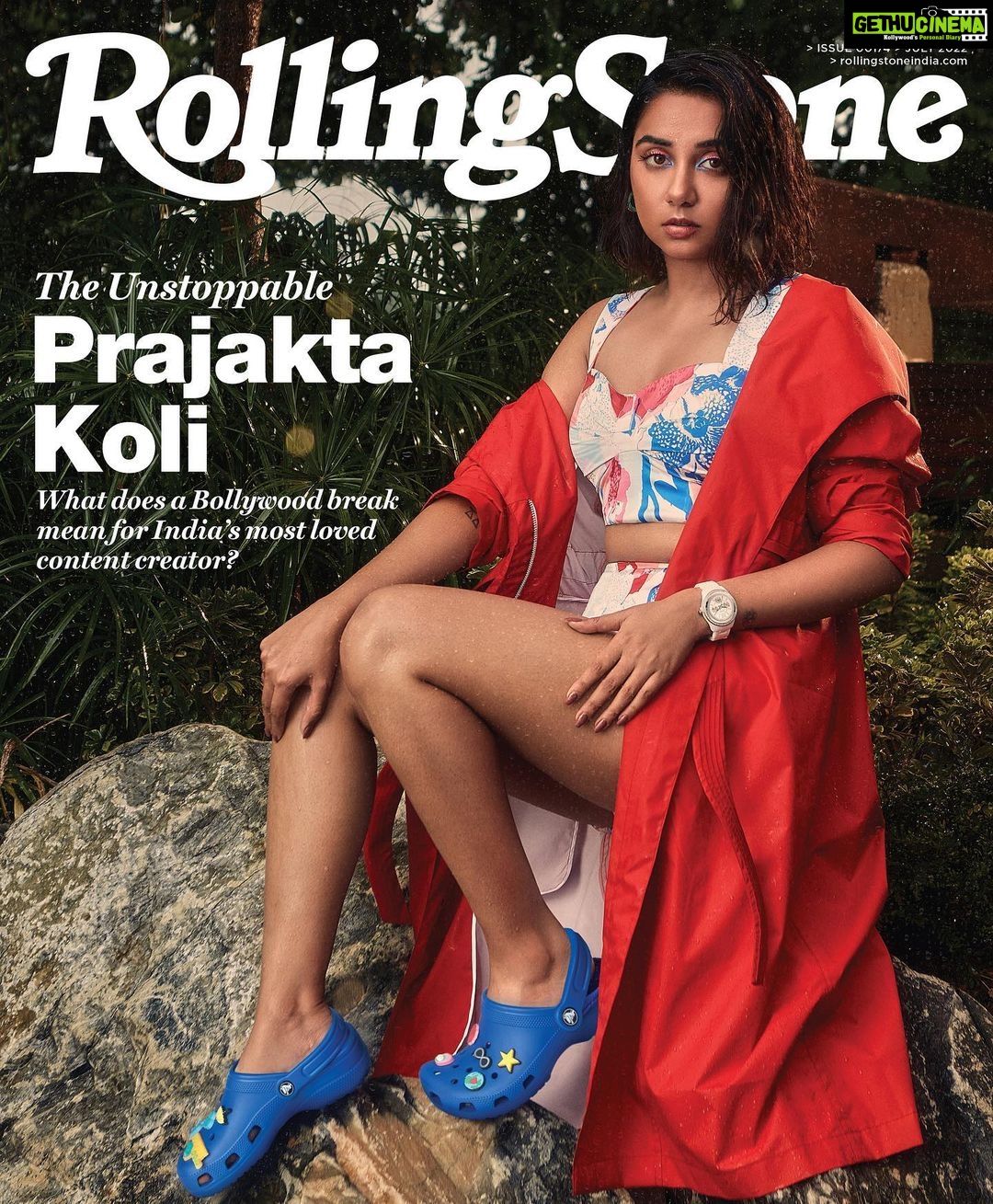 Prajakta Koli Instagram - The stones have rolled it seems.🥰 … Cover girl for @rollingstonein … Footwear: Classic clog and Jibbitz charms by @crocsindia On the wrist: Fossil Stella Multifunction White Ceramic (@fossil.in) Outfit by Mandira Wirk (@mandirawirkhq) Trench coat by Sarah & Sandeep (@sshomme) Earrings by @aditi_bhatt, @ascend.rohank Location Courtesy: Kalpataru Parkcity, Thane (@kalpataruparkcity) Art Director: Tanvi Shah (@tanvi_joel) Fashion Editor: Neelangana Vasudeva (@neelangana) Brand Director: Tulsi Bavishi (@tulsitops) Photographer: Priyankk Nandwana (@priyankknandwana) Cover Interview by: Shunashir Sen (@shunashir) Art Assistant: Siddhi Chavan (@randomwonton) Makeup Artist: Mansi Mulherkar (@mansimao @hairsprayandtheartist ) Hair Stylist: Shrushti Birje (@shrushti_birje) Artist’s Publicity: Dream N Hustle Media (@dreamnhustlemedia) Artist’s Management: One Digital Entertainment (@onedigitalentertainment