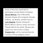 Prajakta Koli Instagram - So honoured to be a part of this initiative alongside inspiring personalities like @juliaroberts @oprah @georgewbush @evalongoria @naomi and so many more! And even more as it’s for something that I feel for deeply. Thank you @thecalltounite and @roomtoread for this beautiful opportunity ♥️ See you LIVE tomorrow between 1:30 and 2:30pm on unite.us !