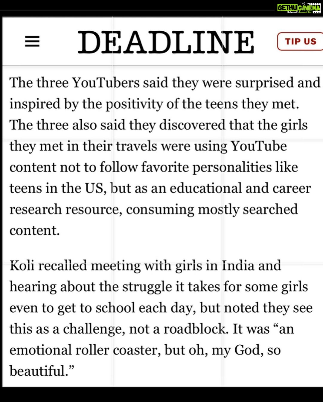 Prajakta Koli Instagram - After dropping the trailer of #PrettyFit, I am So proud to announce that I will be a part of another YouTube Originals Docu-Series about Girls Education with @michelleobama !!!! And the fact that I get to do this with power ladies @lizakoshy and @_thembemathe as a #CreatorsForChange Ambassador just makes it that much amazing! Thank you for giving me this life! #Grateful The series come out in March 2020! ♥️ 📷- @tvguidemagazine @josh_fogel
