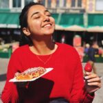 Prajakta Koli Instagram - Soaking in the winter sun and having a lil strawberry picnic in the Market Square! ♥️ #Living Bruges,belgium