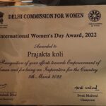 Prajakta Koli Instagram - Thank you Delhi Commission for Women for the honour. 🤍✨