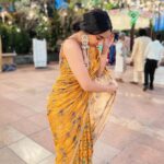 Prajakta Koli Instagram - ✨💛 .. .. Styled by @sakshi312 Saree by @drishtizahabia Jewellery by @azotiique