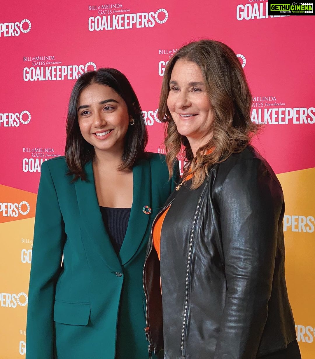 Prajakta Koli Instagram - So happy to be here at @bmgfindia Goalkeepers 2022!💛 New York City, N.Y.