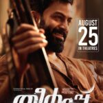 Prithviraj Sukumaran Instagram – #Theerpu Aug 25th.