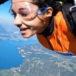 Priya Bhavani Shankar Instagram – Thanks for making me do this  @rajvel.rs ❤️😀 Interlaken Skydive