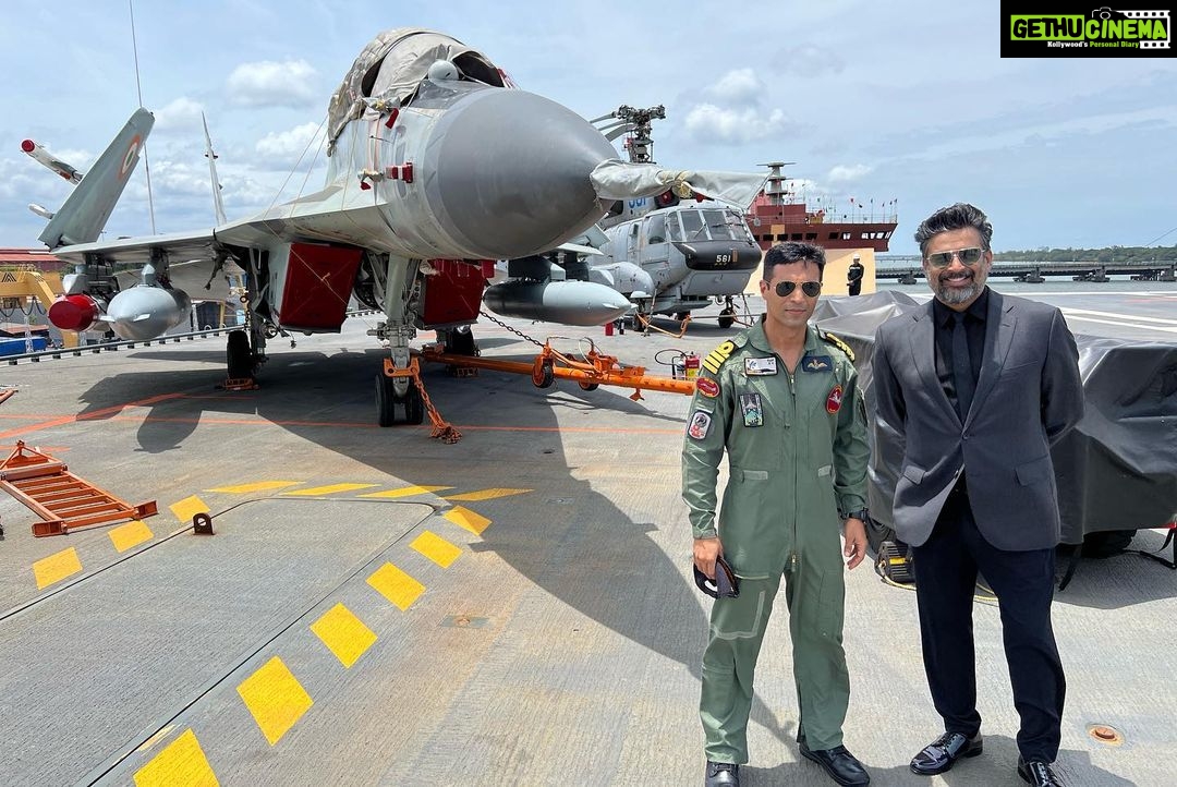 R. Madhavan Instagram - INS Vikrant Visit . My utmost gratitude and Thank you for this very special honor. Such a privilege to be invited by the #indiannavy on the indigenously built aircraft carrier soon to be commissioned. -Interacted with the men and Officers of IAC Vikrant -First Indigenously built AircraftCarrier -#Atmanirbhar Bharat #Engineeringmarvel @DefencePROkochi and @IndiannavyMedia